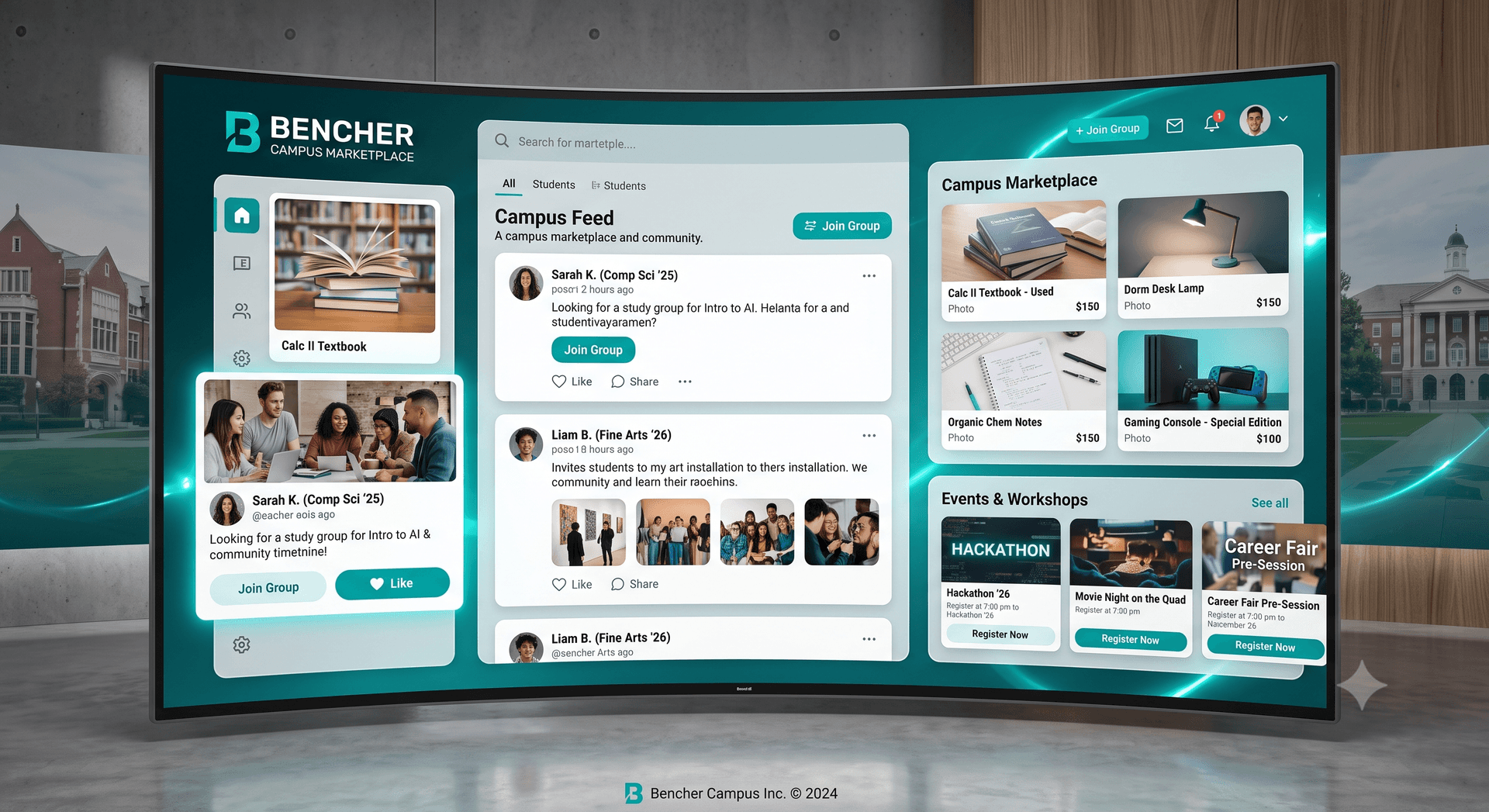 Bencher — Campus marketplace project preview
