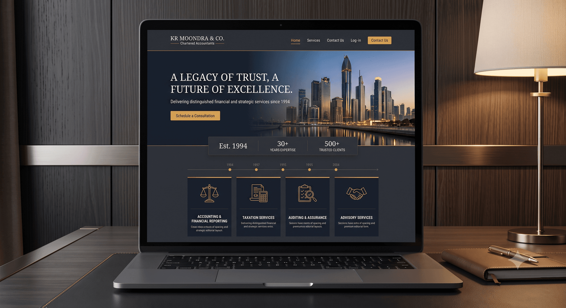 KR Moondra & Co. — Brand site project preview