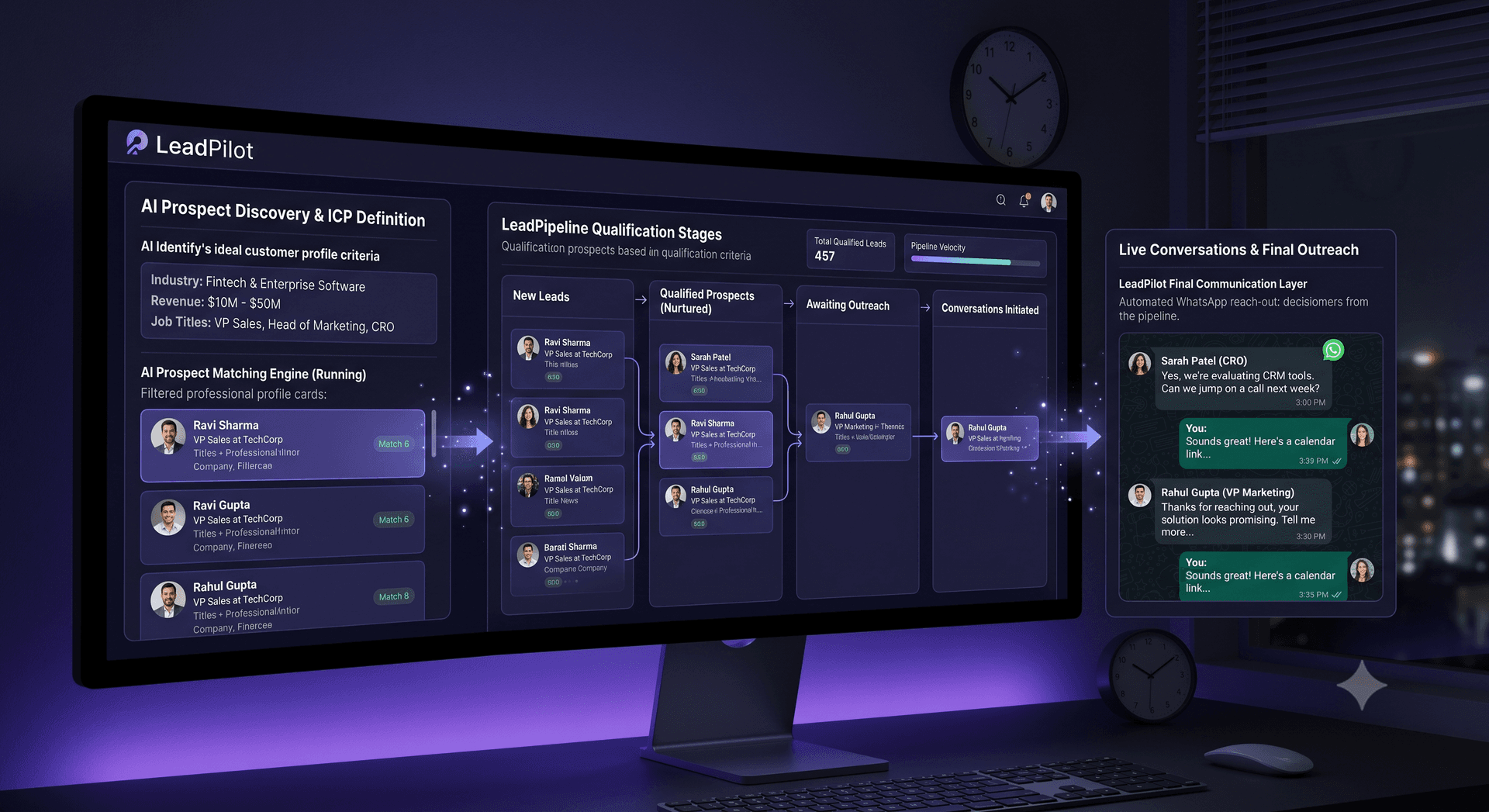 LeadPilot — AI · SaaS project preview