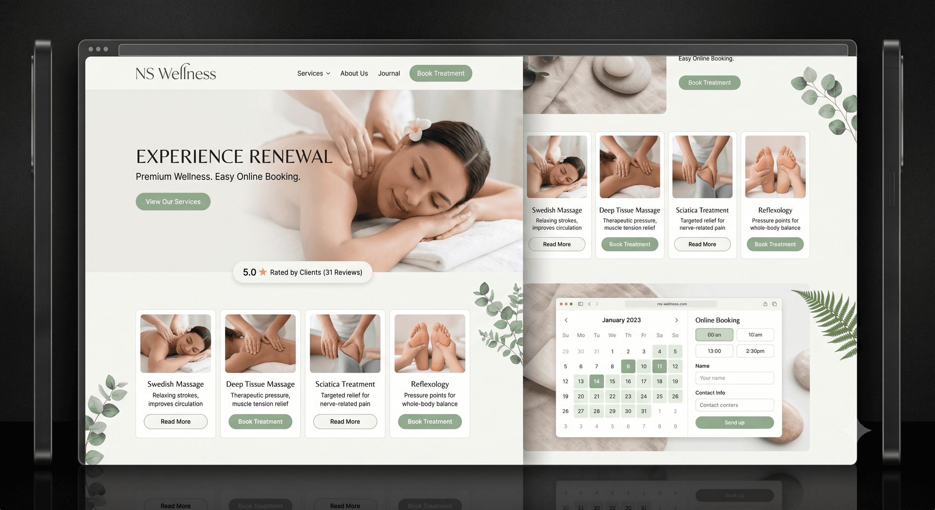 NS Wellness — Healthcare / Booking project preview