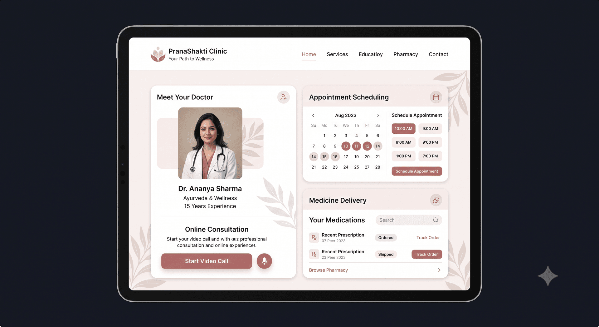 PranaShakti Clinic — Healthcare project preview