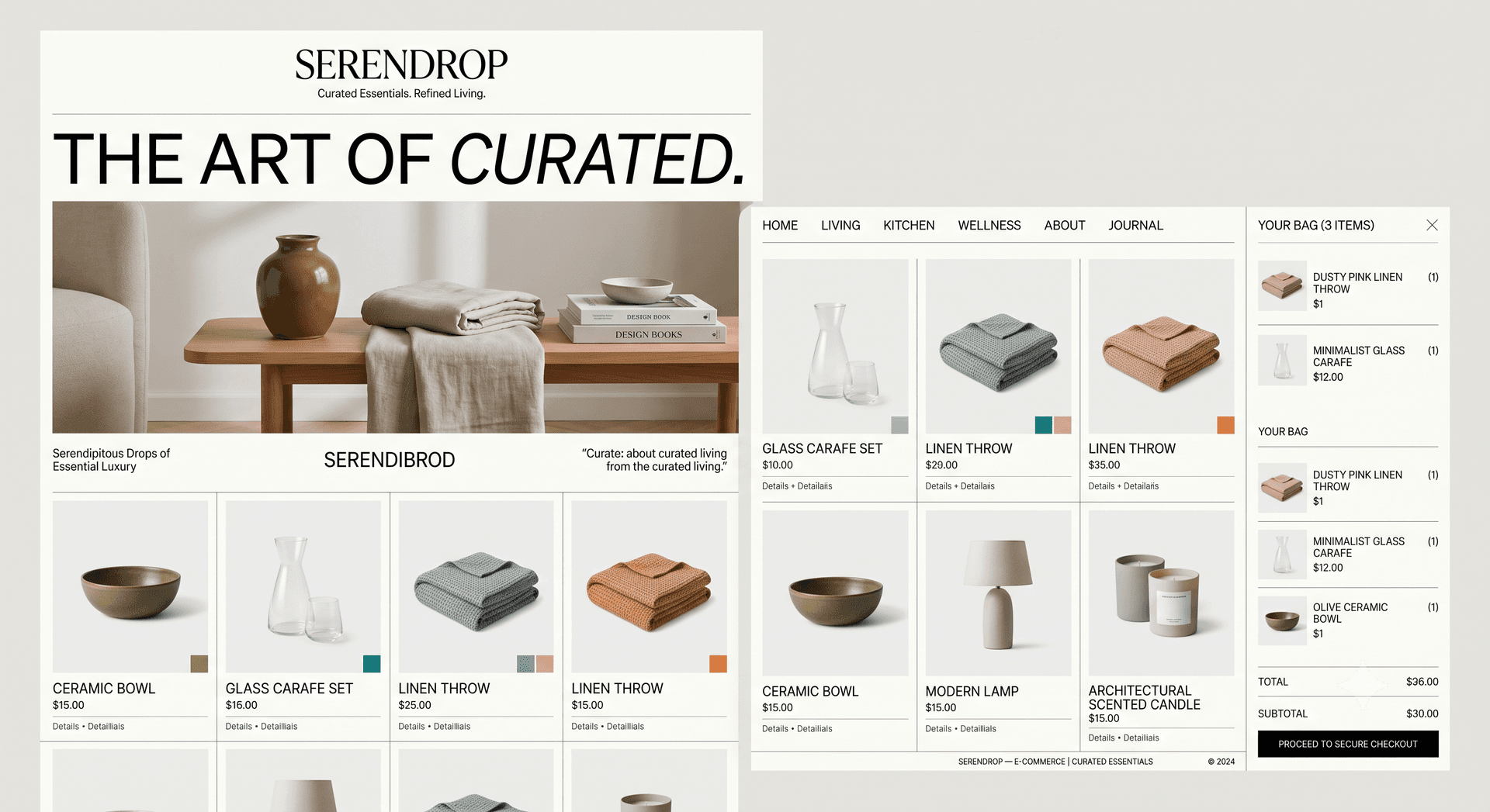 Serendrop — E-commerce project preview