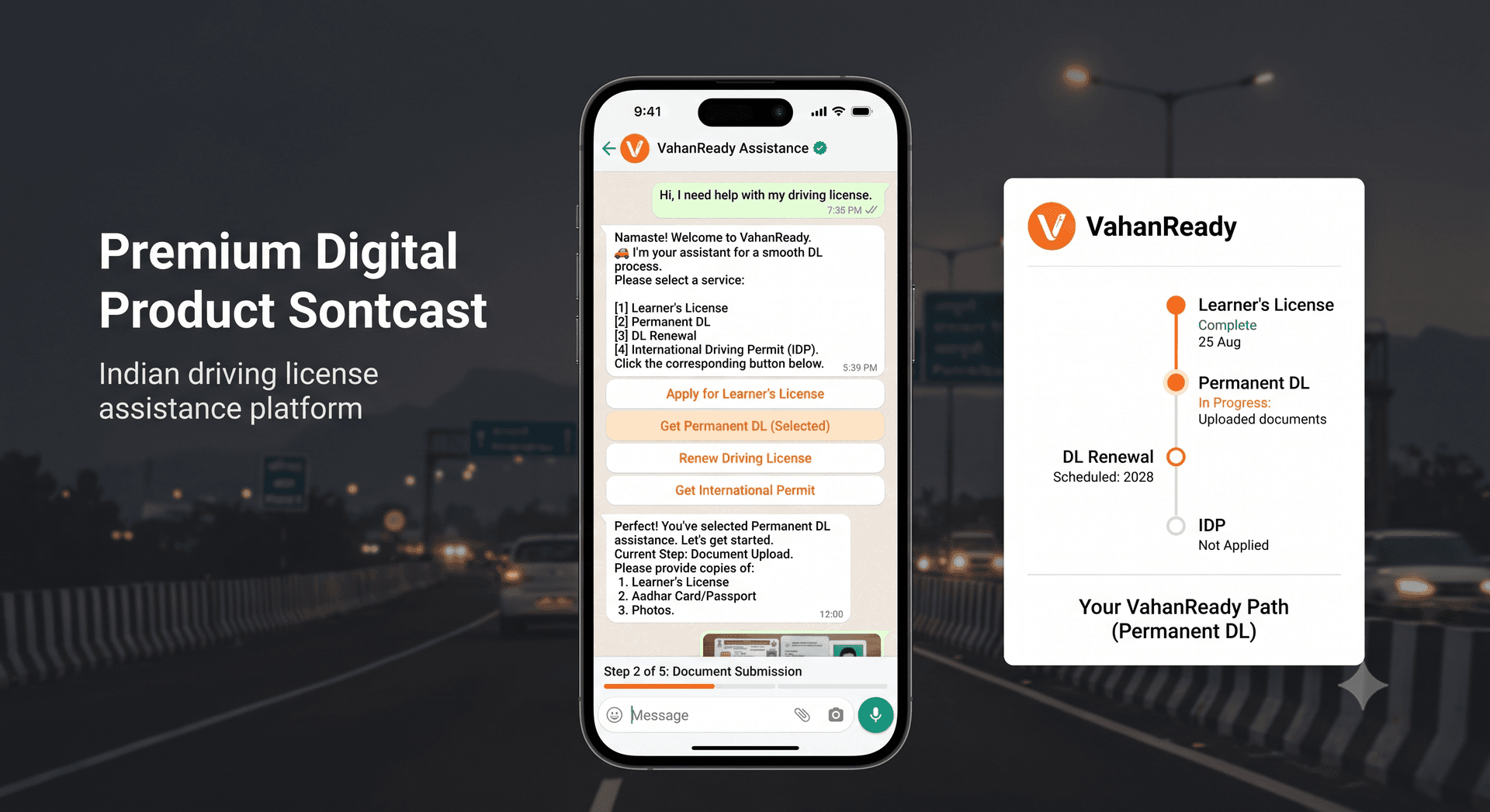 VahanReady — Service / WhatsApp project preview